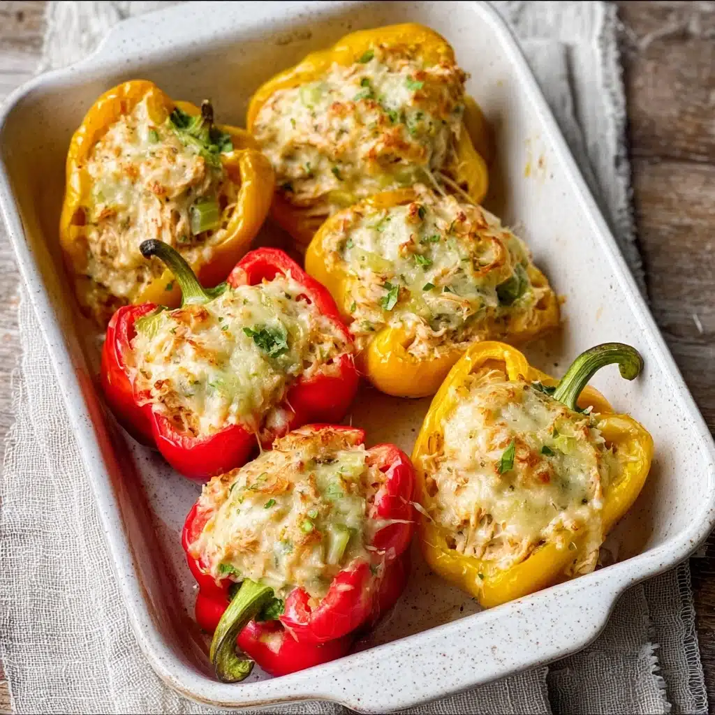 Creamy Chicken Stuffed Peppers Recipe - Recipe Image