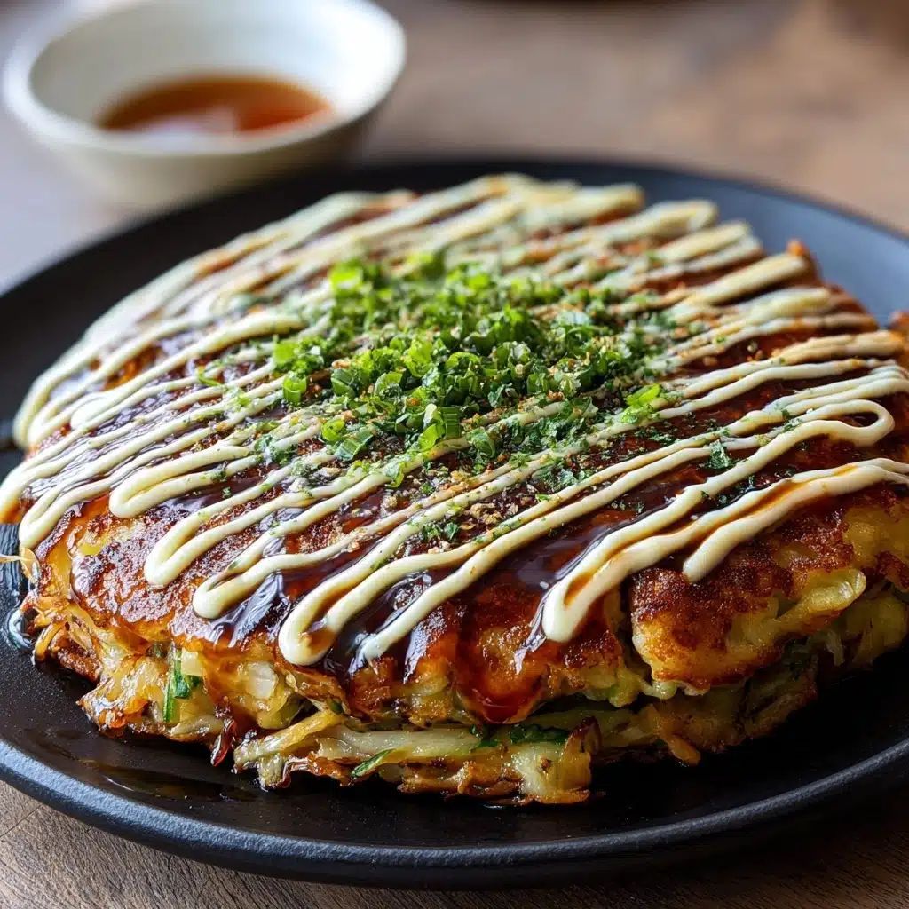 Easy Okonomiyaki Recipe – Japanese Savory Pancakes Recipe - Recipe Image