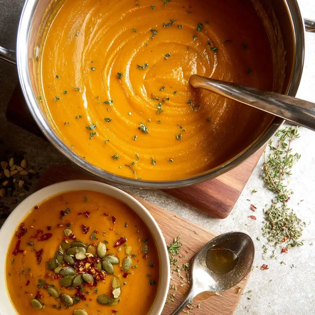 Butternut Squash and Sweet Potato Soup Recipe - Recipe Image