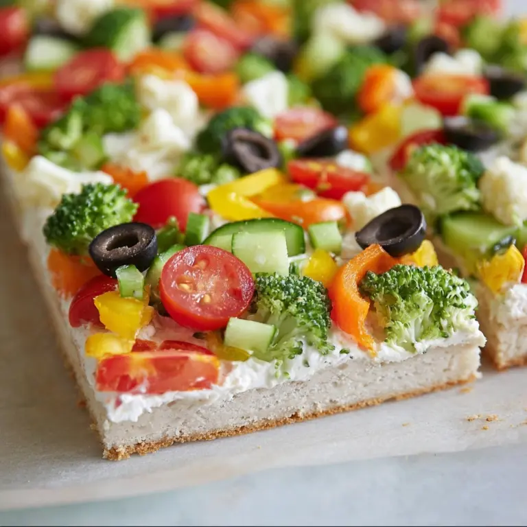 Crescent Roll Veggie Pizza Recipe