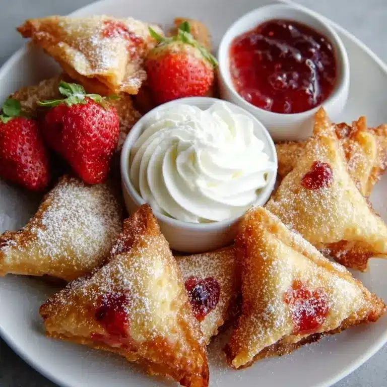 Deep-Fried Strawberry Cheesecake Stuffed Wonton Bites Recipe