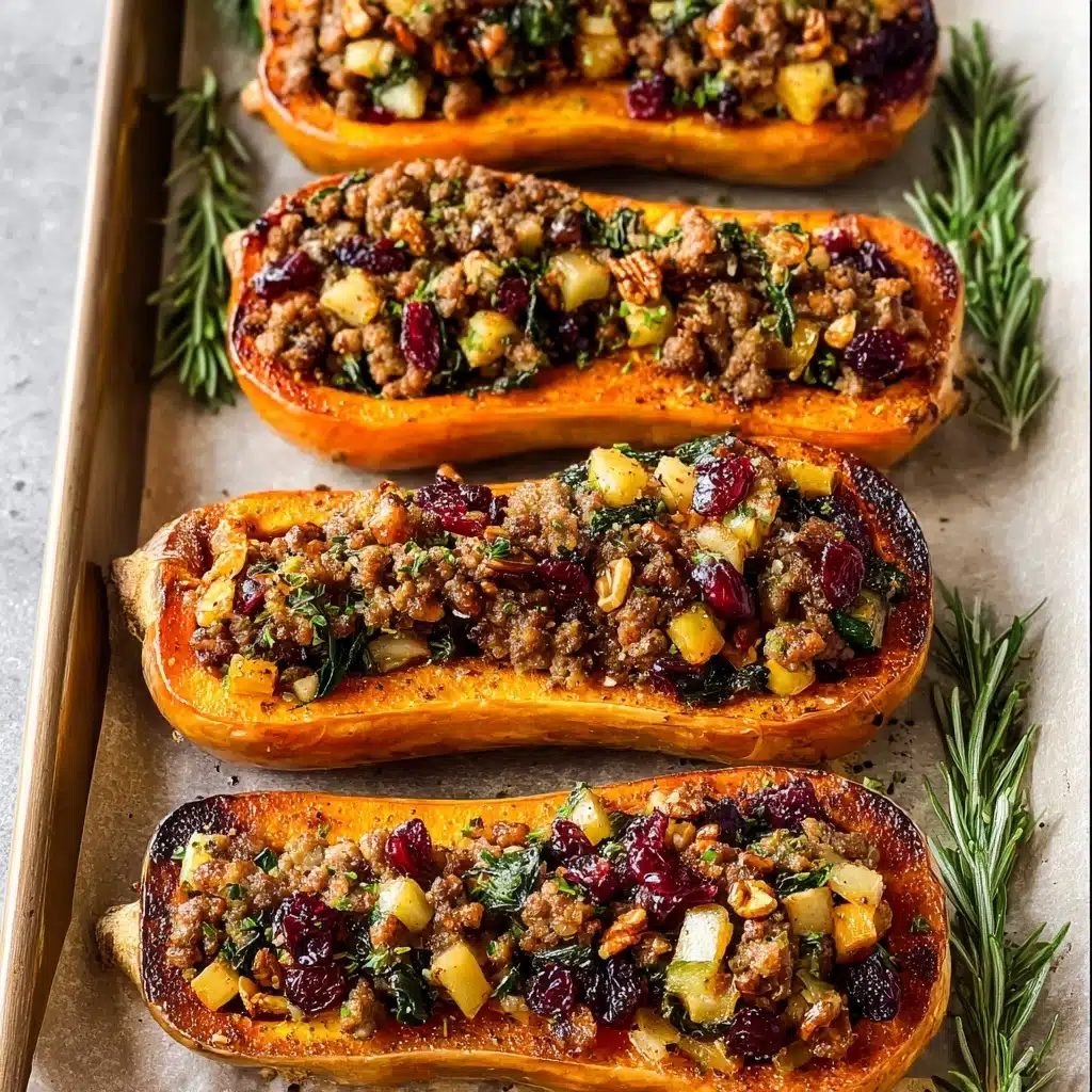 Sausage Stuffed Butternut Squash Recipe - Recipe Image