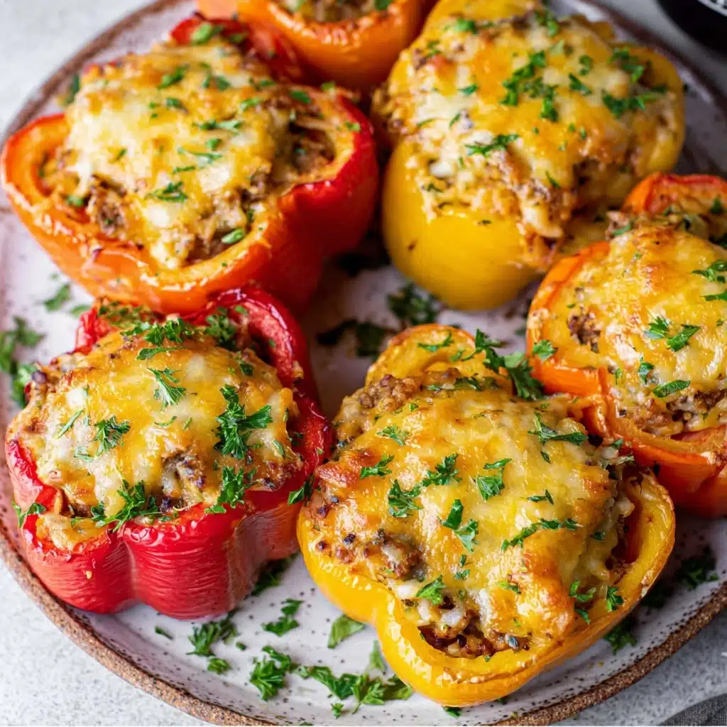 Creamy Chicken Stuffed Peppers Recipe - Recipe Image