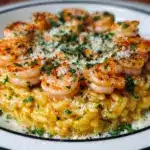 One Pan Parmesan Orzo with Shrimp Recipe