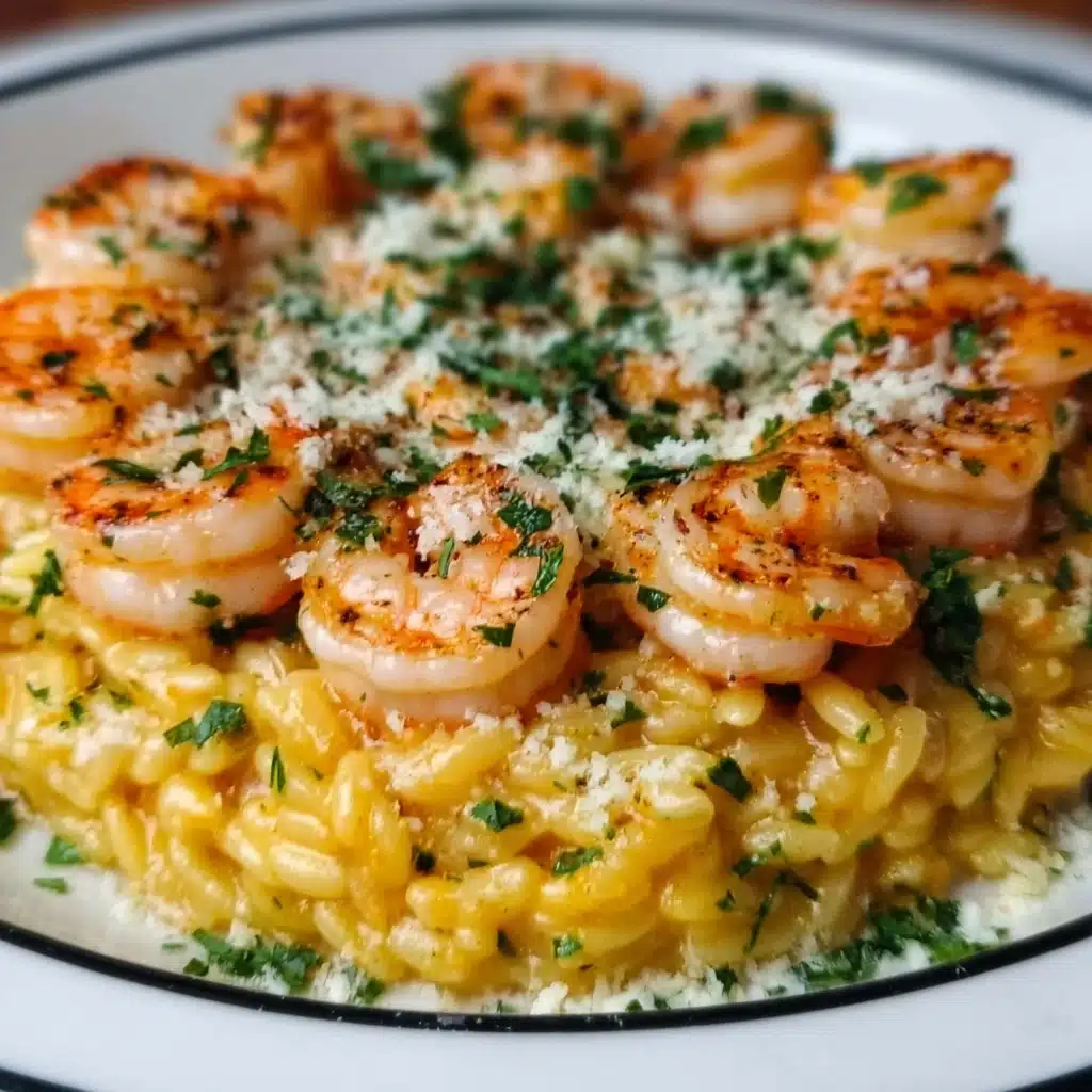 One Pan Parmesan Orzo with Shrimp Recipe - Recipe Image