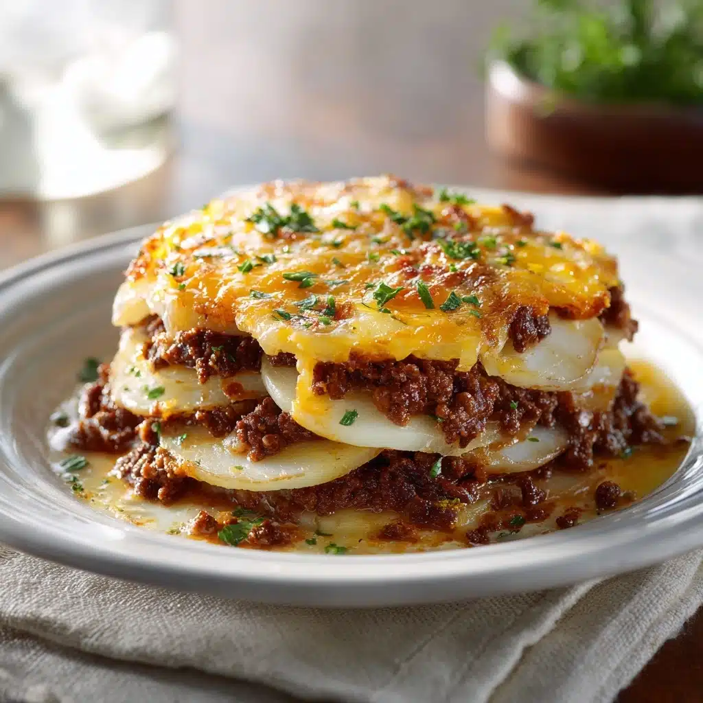 Cheesy Ground Beef and Potatoes Recipe - Recipe Image