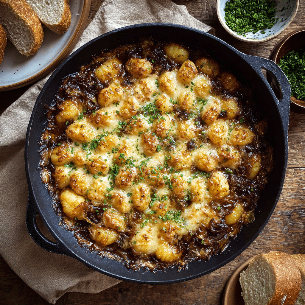 French Onion Gnocchi Recipe - Recipe Image