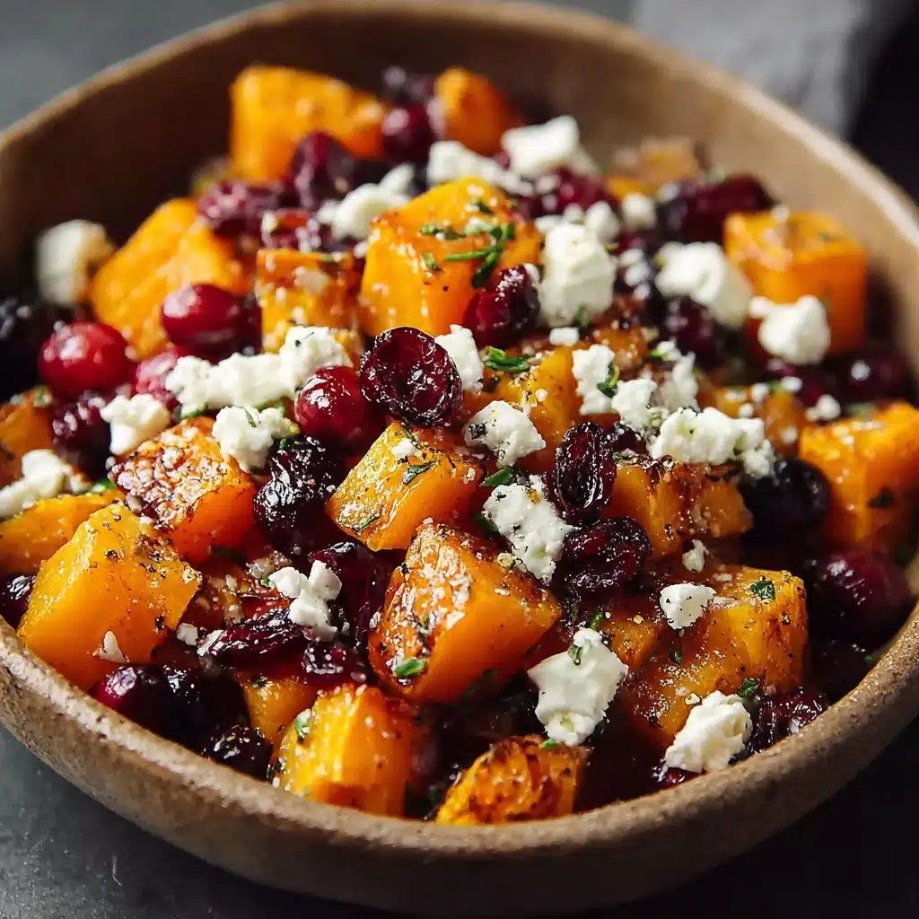 Roasted Butternut Squash with Cranberries and Feta Recipe - Recipe Image