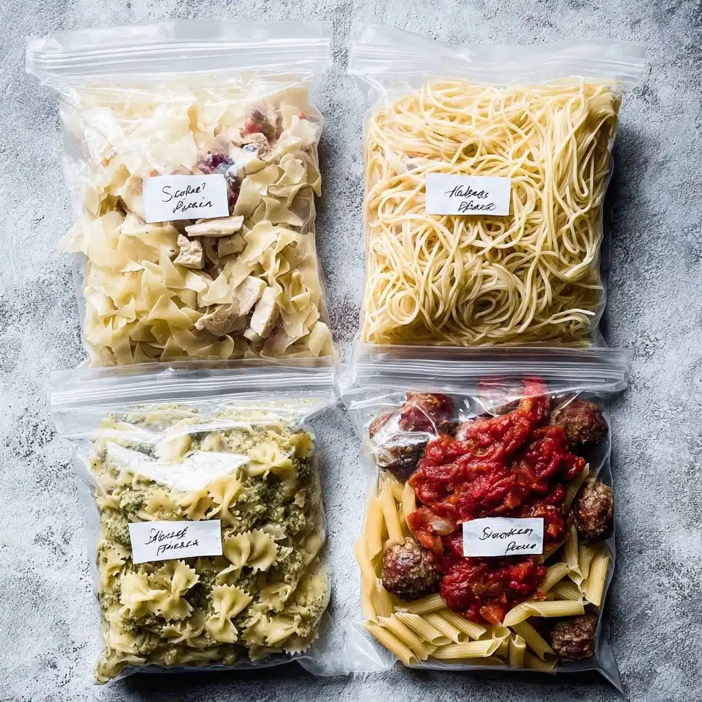 Four Easy Pasta Freezer Meals Recipe - Recipe Image