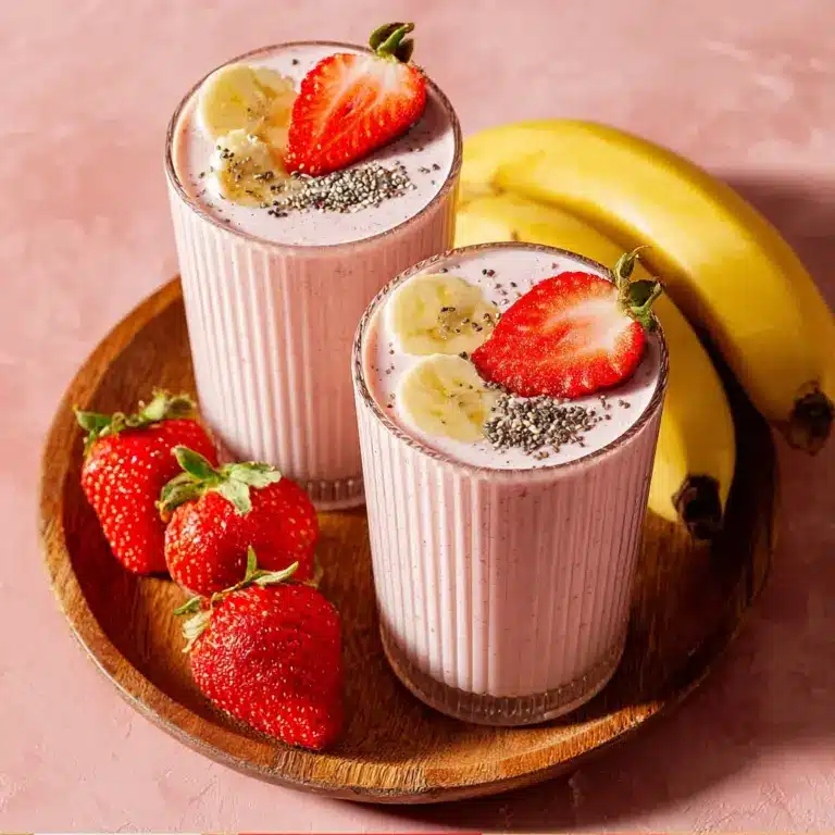 Easy & Healthy Strawberry Banana Smoothie Recipe