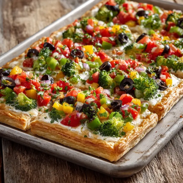 Crescent Roll Veggie Pizza With Cream Cheese Recipe