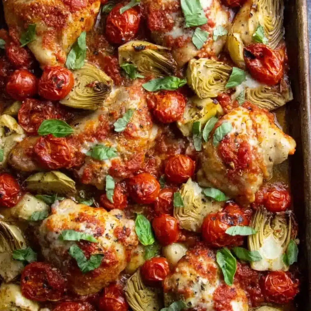 Sheet Pan Pesto Chicken Recipe - Recipe Image