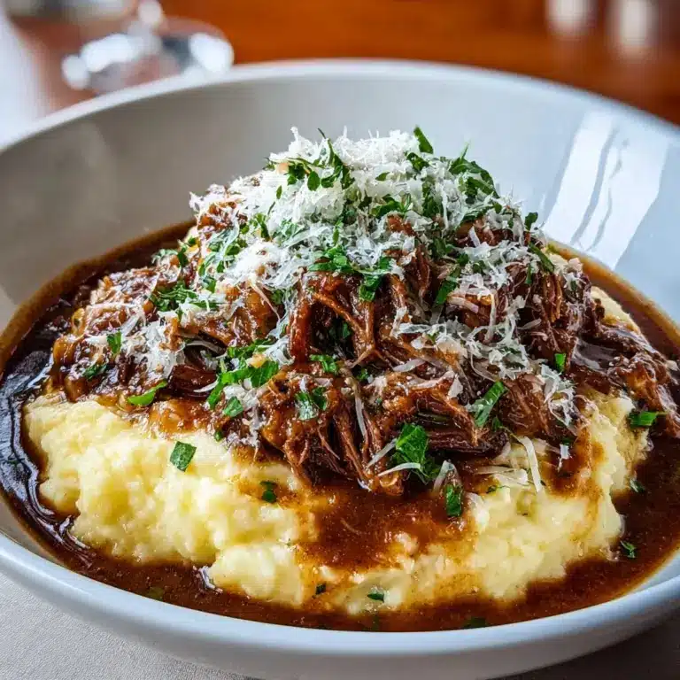 Spoon a generous portion of the Parmesan mashed potatoes onto each plate Recipe