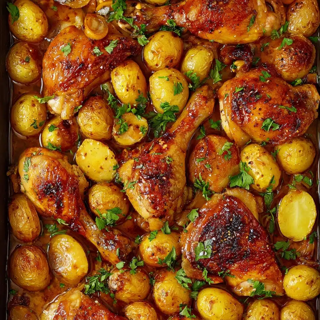 One Pan Chicken and Potatoes Recipe - Recipe Image