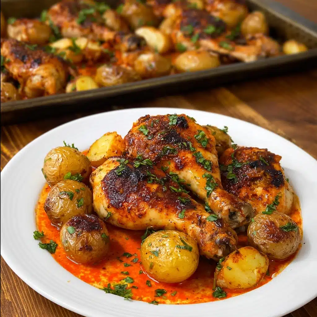 One Pan Chicken and Potatoes Recipe - Recipe Image