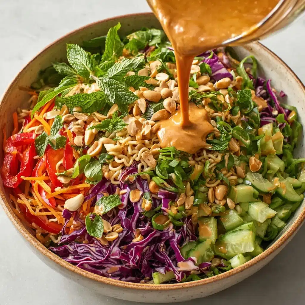 Thai Crunch Salad CPK Copycat (with peanut ginger sauce) Recipe - Recipe Image