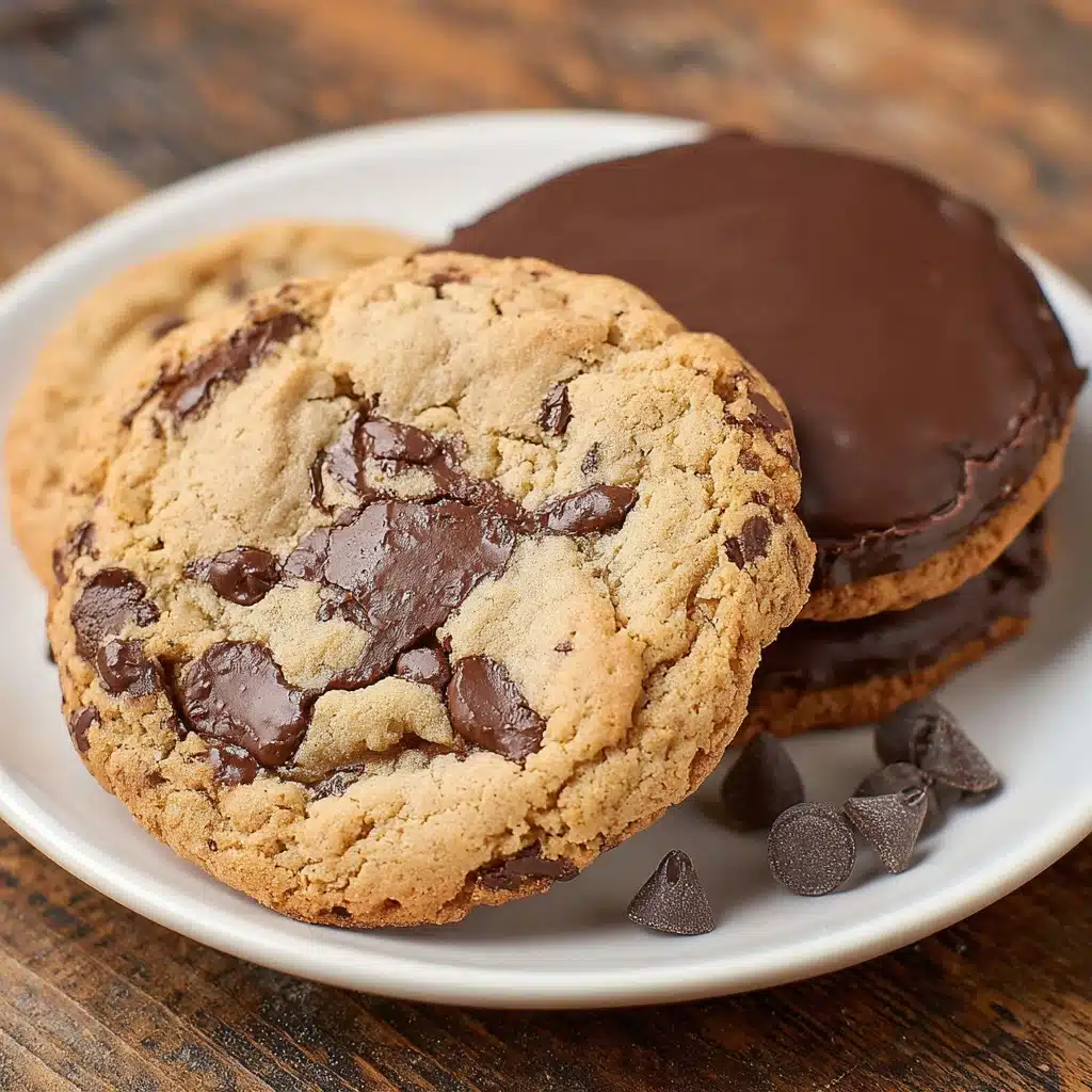 Chocolate Chip Cookies- Chocolate Dipped Recipe - Recipe Image