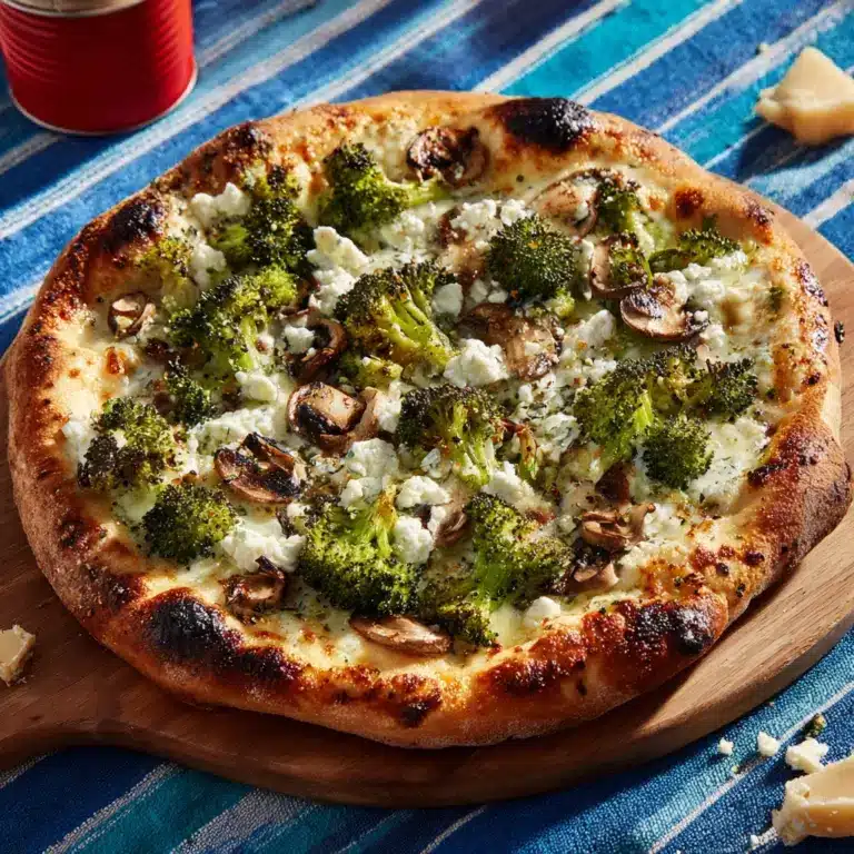 Mushroom, Broccoli & Feta Pizza Recipe