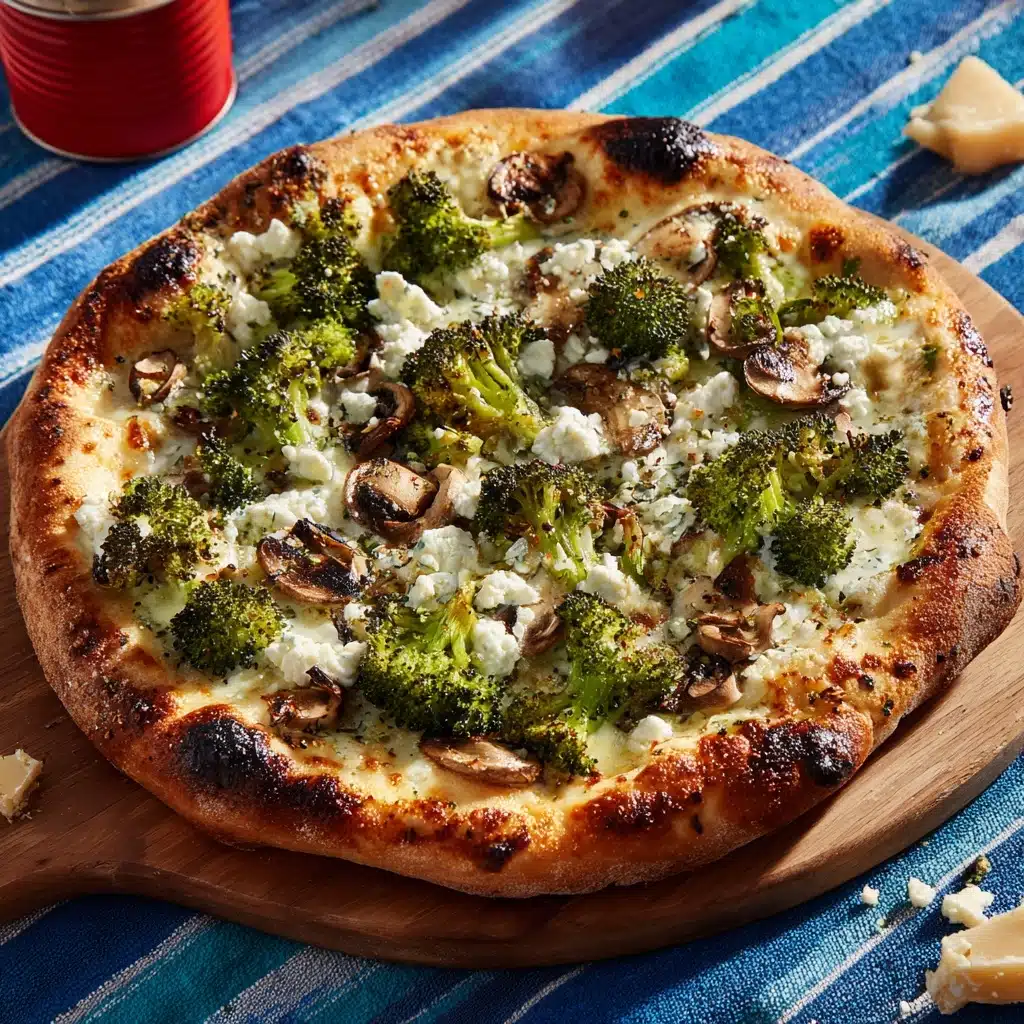 Mushroom, Broccoli & Feta Pizza Recipe