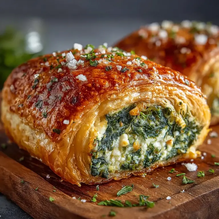 Flaky Spinach Feta Puff Pastry Recipe