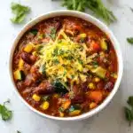 Vegetarian Slow Cooker Chili with Roasted Vegetables Recipe