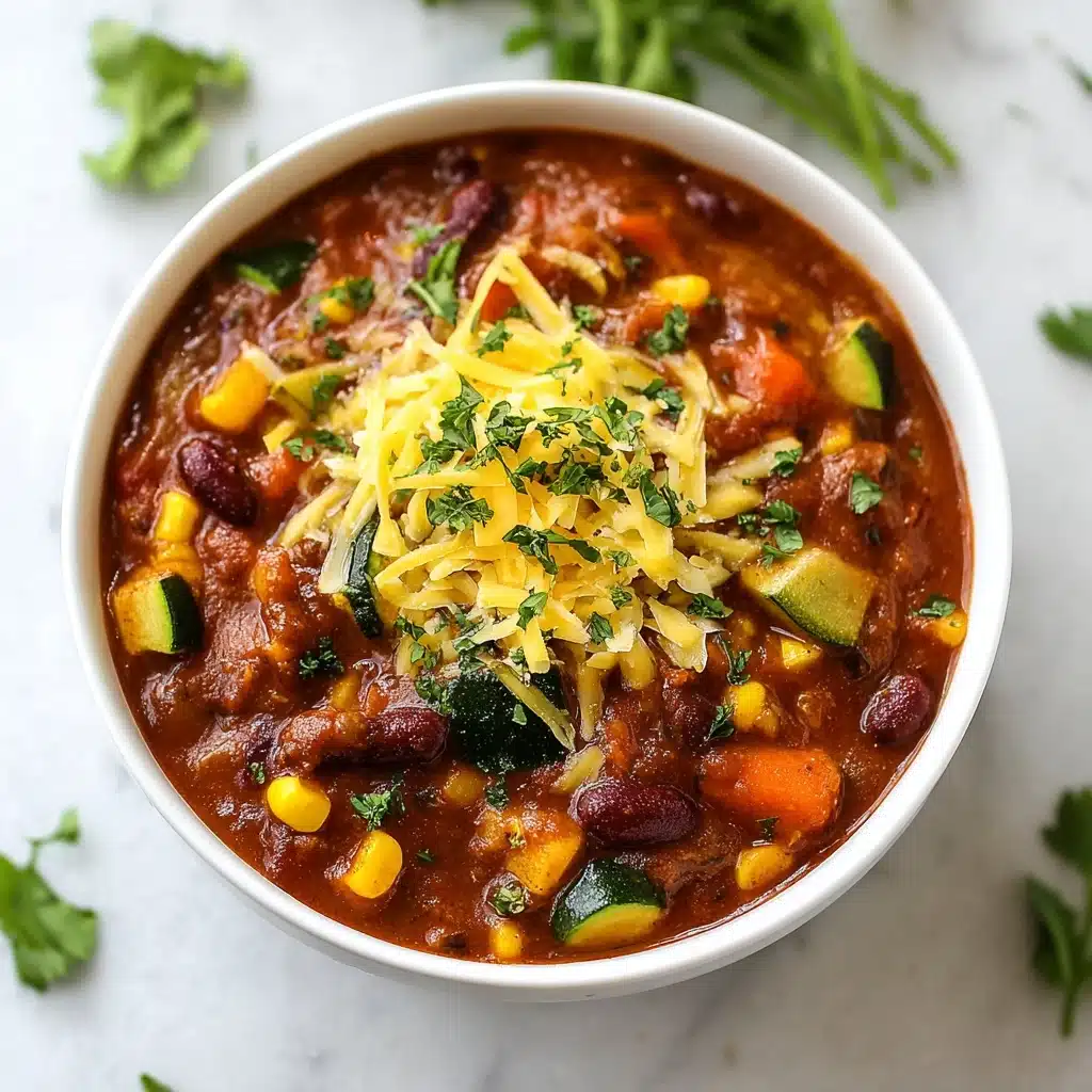 Vegetarian Slow Cooker Chili with Roasted Vegetables Recipe