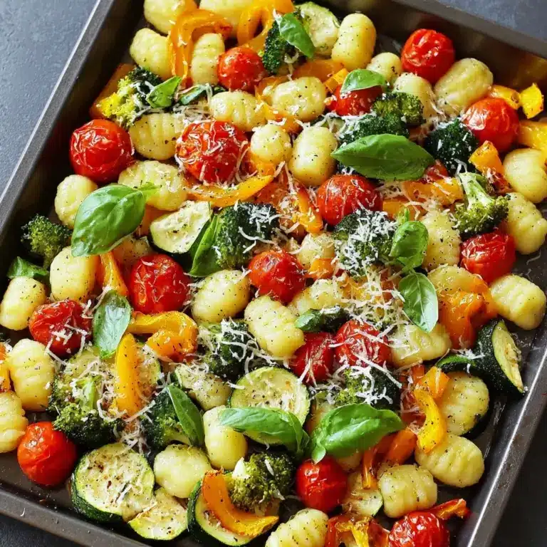 Sheet Pan Garlic Parmesan Gnocchi & Veggies Delight Recipe