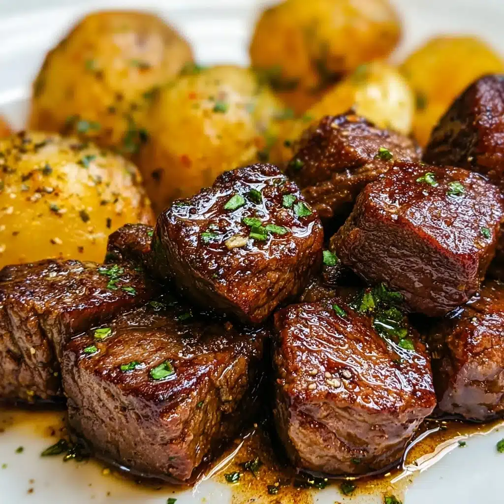 Garlic Butter Steak Bites and Potatoes (Tender & Crispy!) Recipe