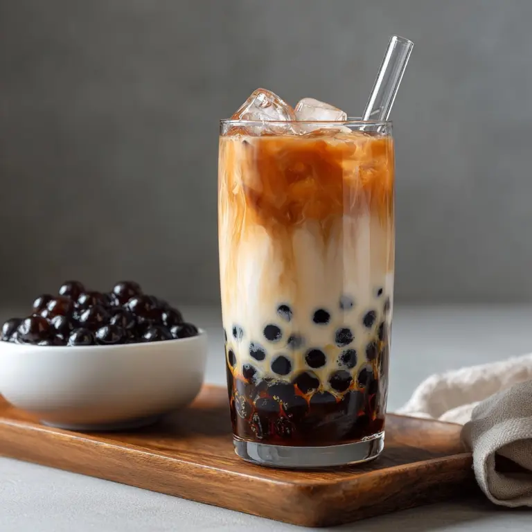 Easy Iced Homemade Boba Coffee Recipe