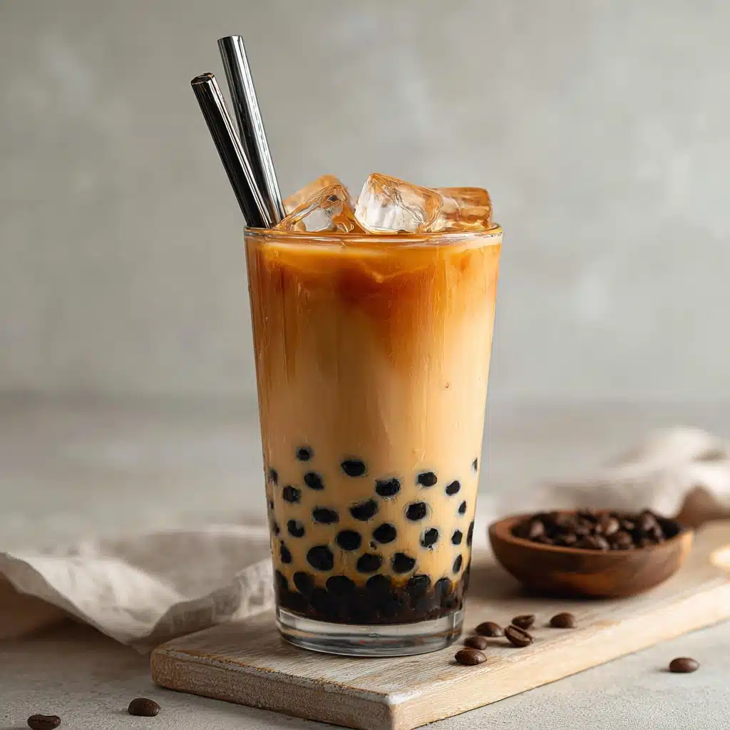 Easy Iced Homemade Boba Coffee Recipe - Recipe Image