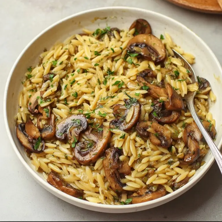 Vegan Mushroom Orzo Recipe