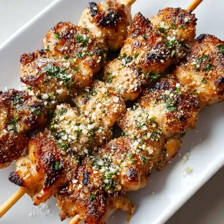 Ranch Garlic Parmesan Chicken Skewers Recipe