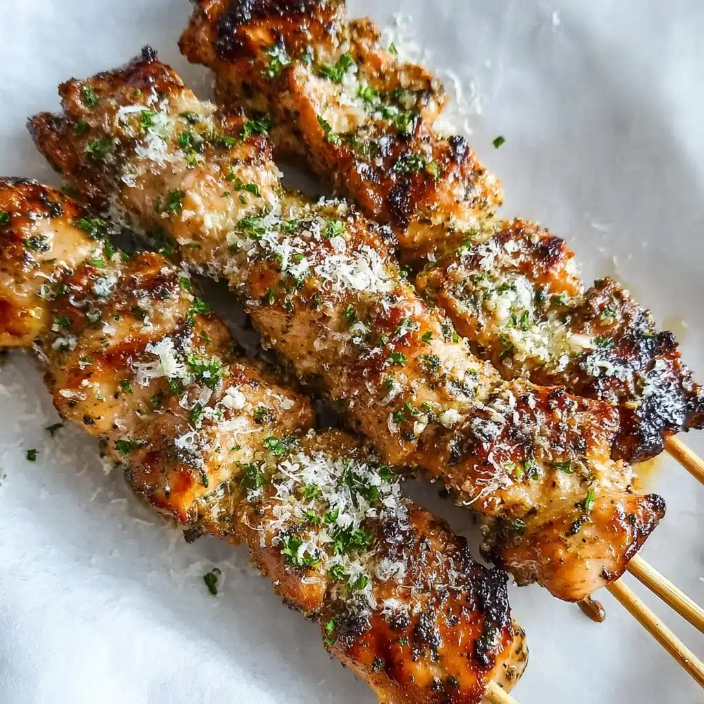 Ranch Garlic Parmesan Chicken Skewers Recipe - Recipe Image
