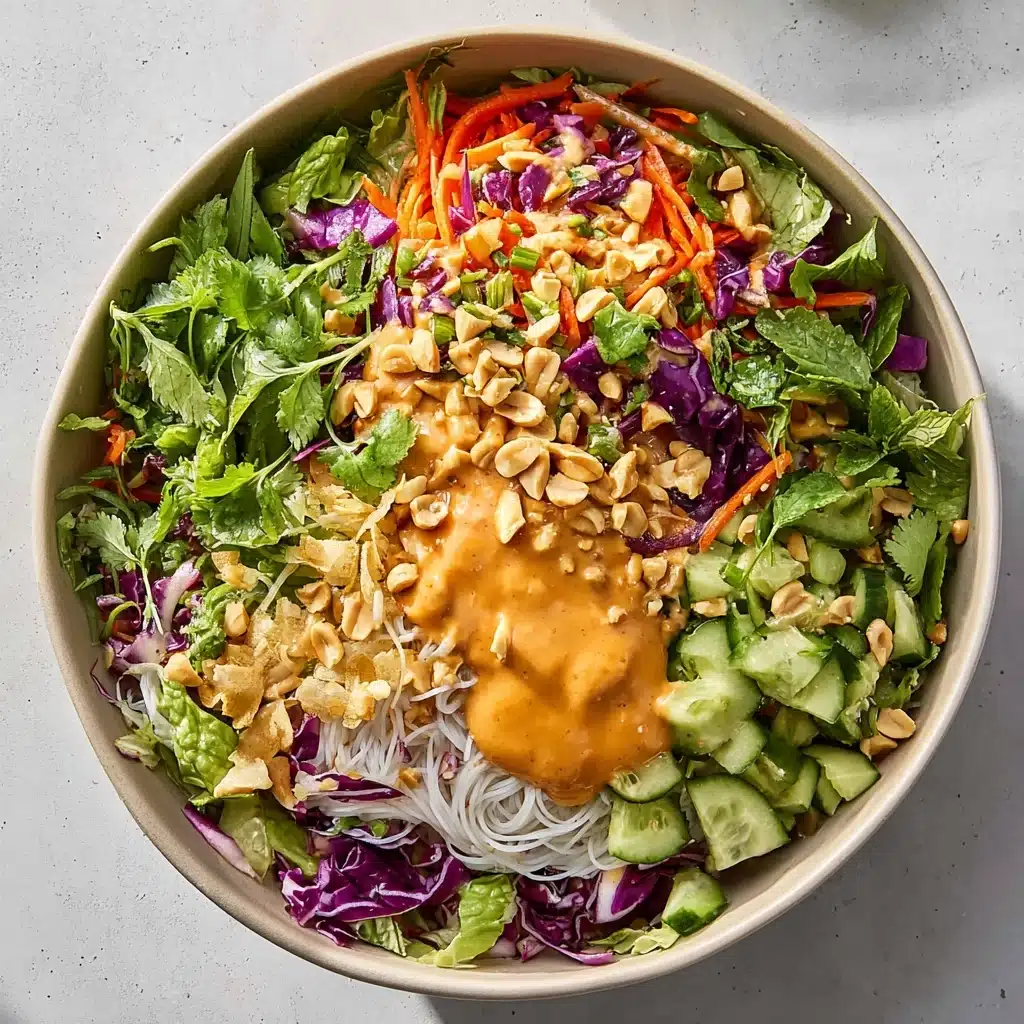 Thai Crunch Salad CPK Copycat (with peanut ginger sauce) Recipe - Recipe Image