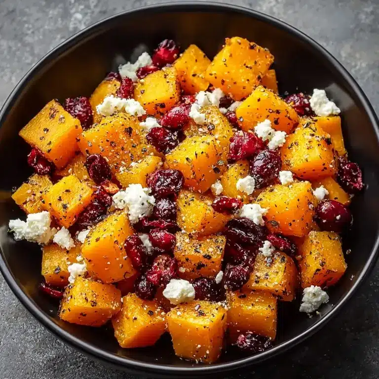 Roasted Butternut Squash with Cranberries and Feta Recipe