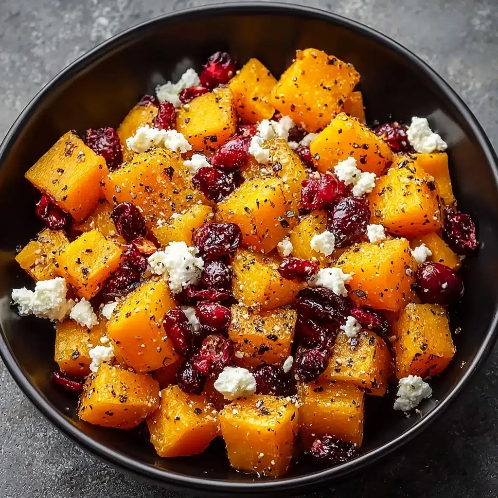 Roasted Butternut Squash with Cranberries and Feta Recipe
