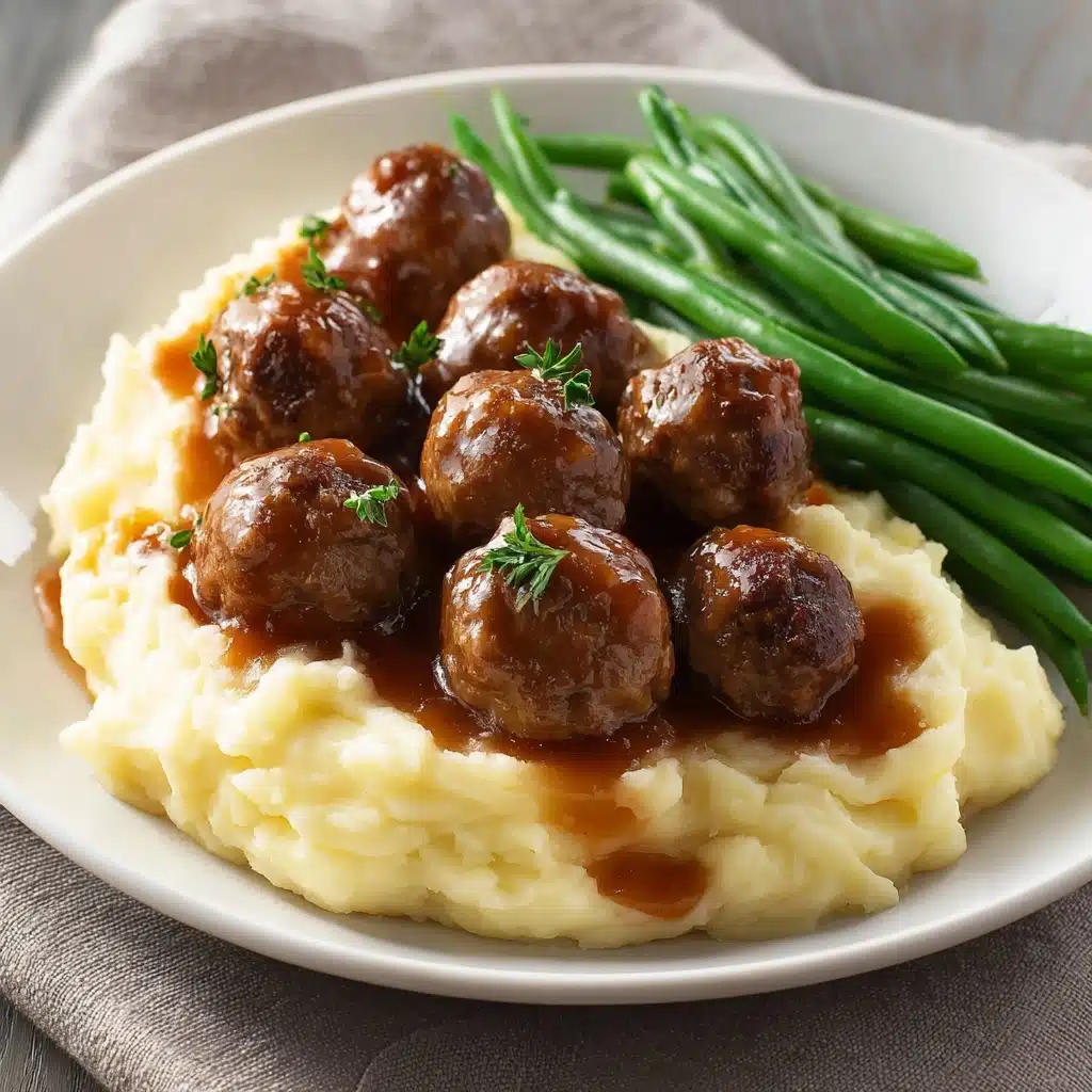 Salisbury Meatballs and Mashed Potatoes Recipe