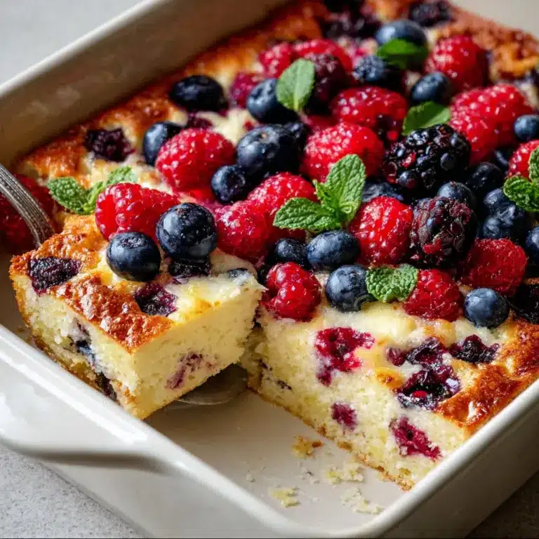 High Protein Triple Berry Bake Recipe