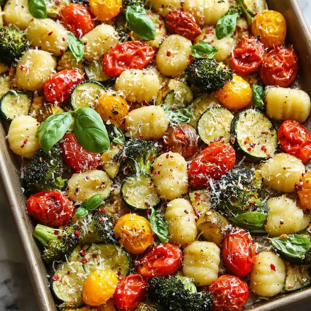 Sheet Pan Garlic Parmesan Gnocchi & Veggies Delight Recipe - Recipe Image