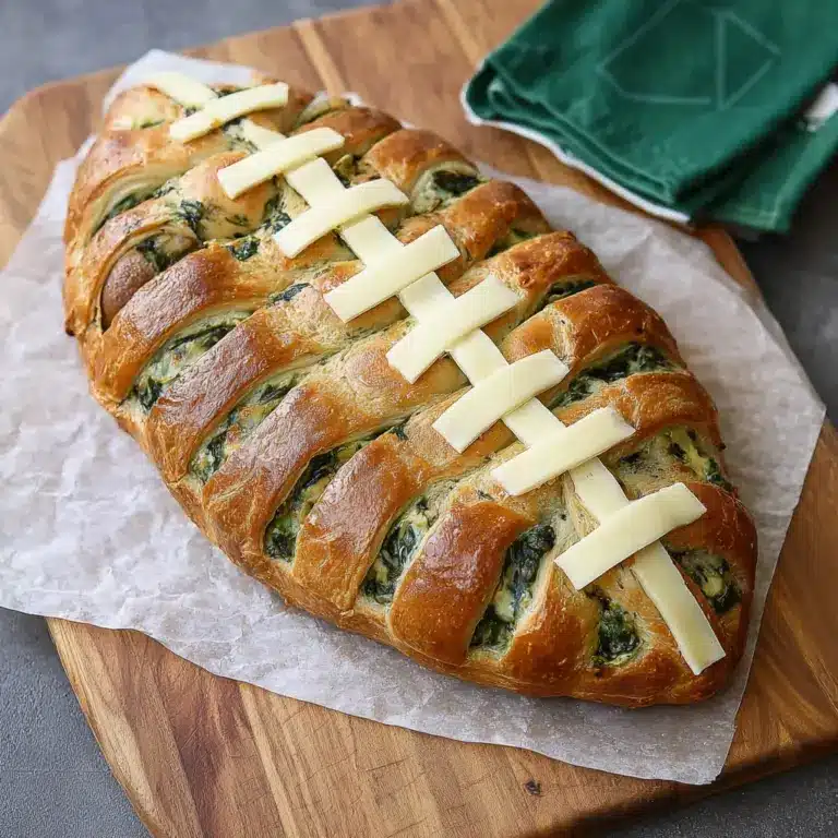 Football Spinach Dip Breadsticks Recipe