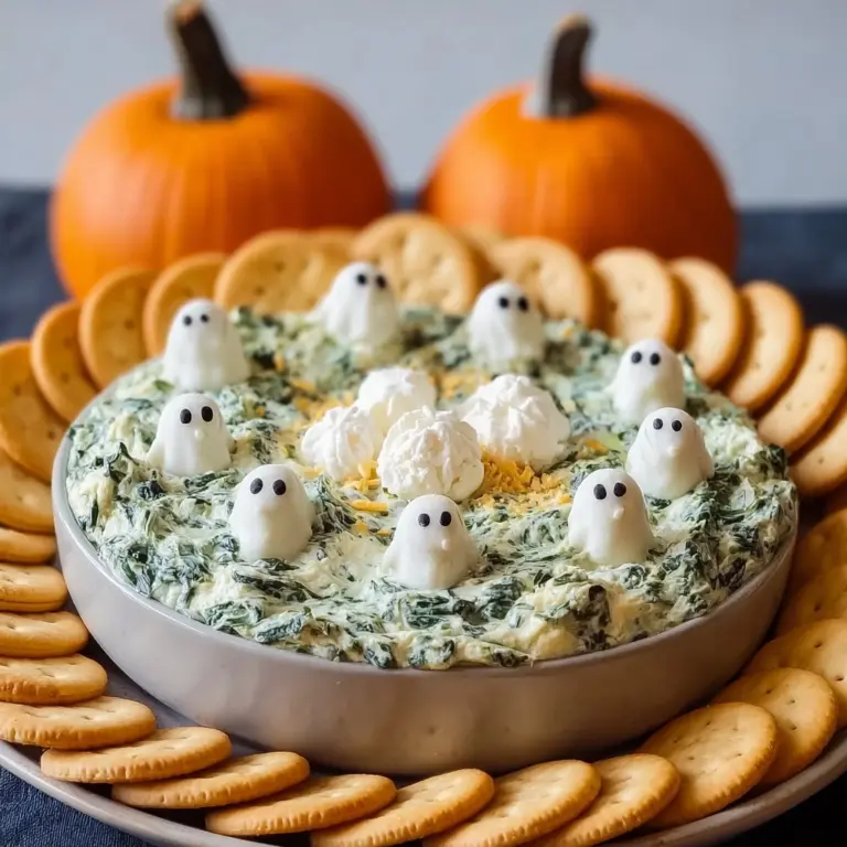 Halloween Graveyard Spinach Dip Recipe