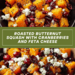 Roasted Butternut Squash with Cranberries and Feta Recipe