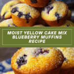 Moist Yellow Cake Mix Blueberry Muffins Recipe