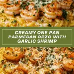 One Pan Parmesan Orzo with Shrimp Recipe