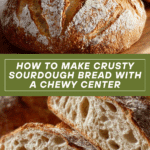 Crusty Golden Sourdough Bread with a Soft Chewy Center Recipe