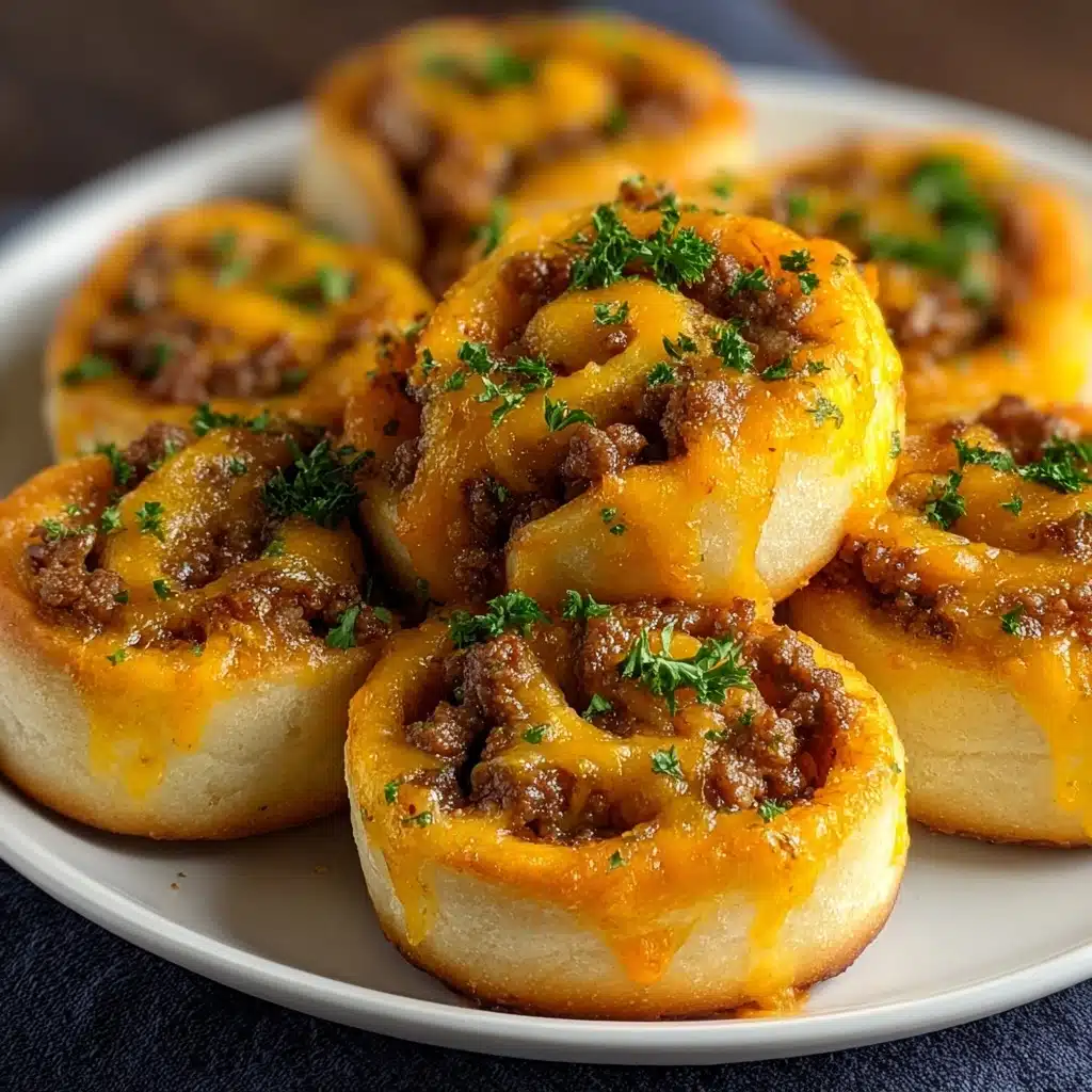 Garlic Butter Cheeseburger Rollups Recipe - Recipe Image