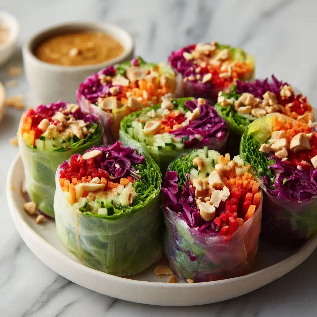 Vegetable Spring Rolls with Peanut Sauce Recipe - Recipe Image