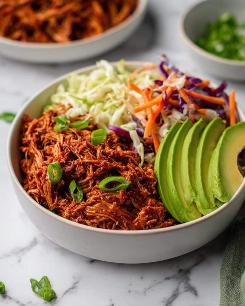 Slow Cooker Shredded BBQ Chicken Bowls Recipe