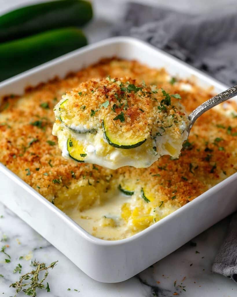 Quick Baked Zucchini Parmesan Casserole Recipe