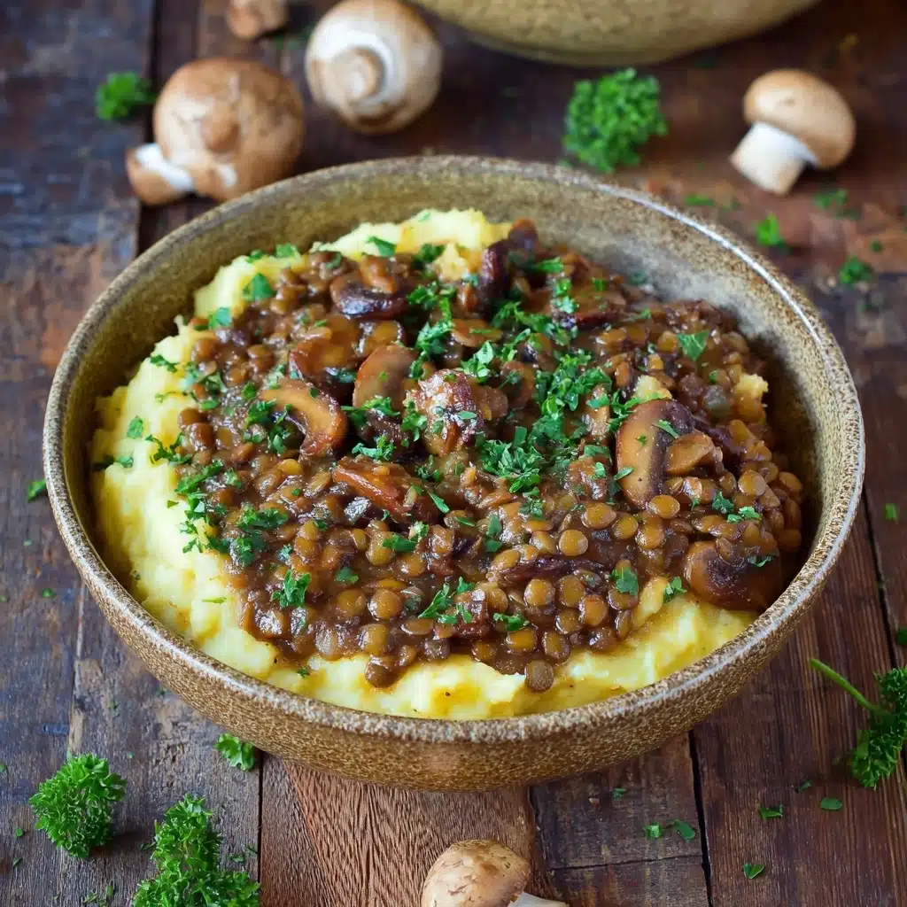 Lentil pan with mashed potatoes (vegan) Recipe - Recipe Image